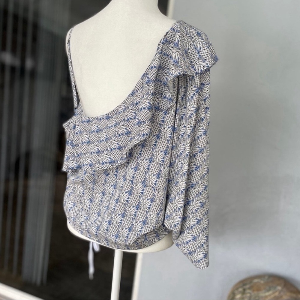 Maeve Ruffled Wrap Top Size Large NWT - Picture 7 of 8